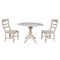 International Concepts Round 42 in Rd Top Pedestal Table, 2 Chairs, Unfinished, Ready to Finish, 42 in W, 42 in L, Wood K-42DPT-11-C36-2 - alternate 1